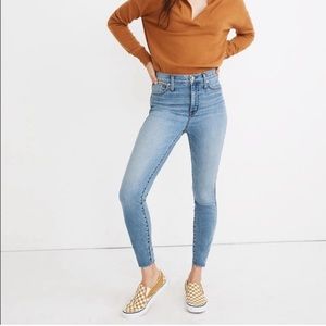 Madewell Hi Rise Skinny 10” Raw Hem Jeans 27